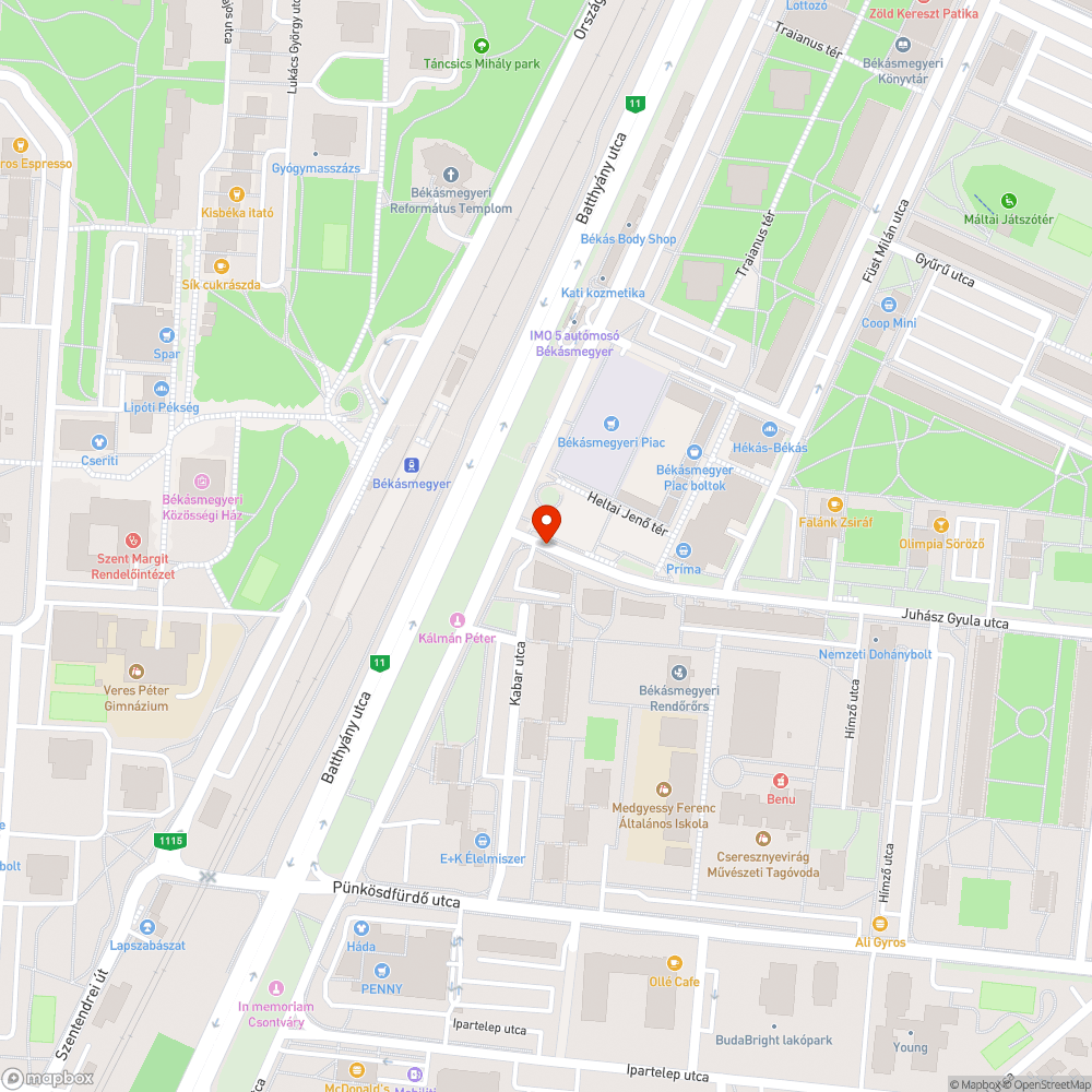 Graffiti bejelentés helye