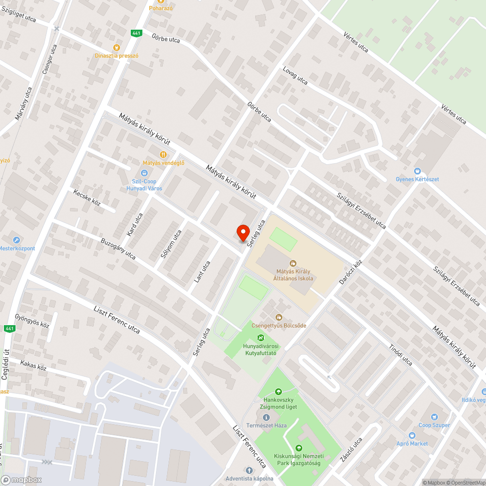 Két nem működő lámpa a Lándzsa és a Serleg utcánál bejelentés helye