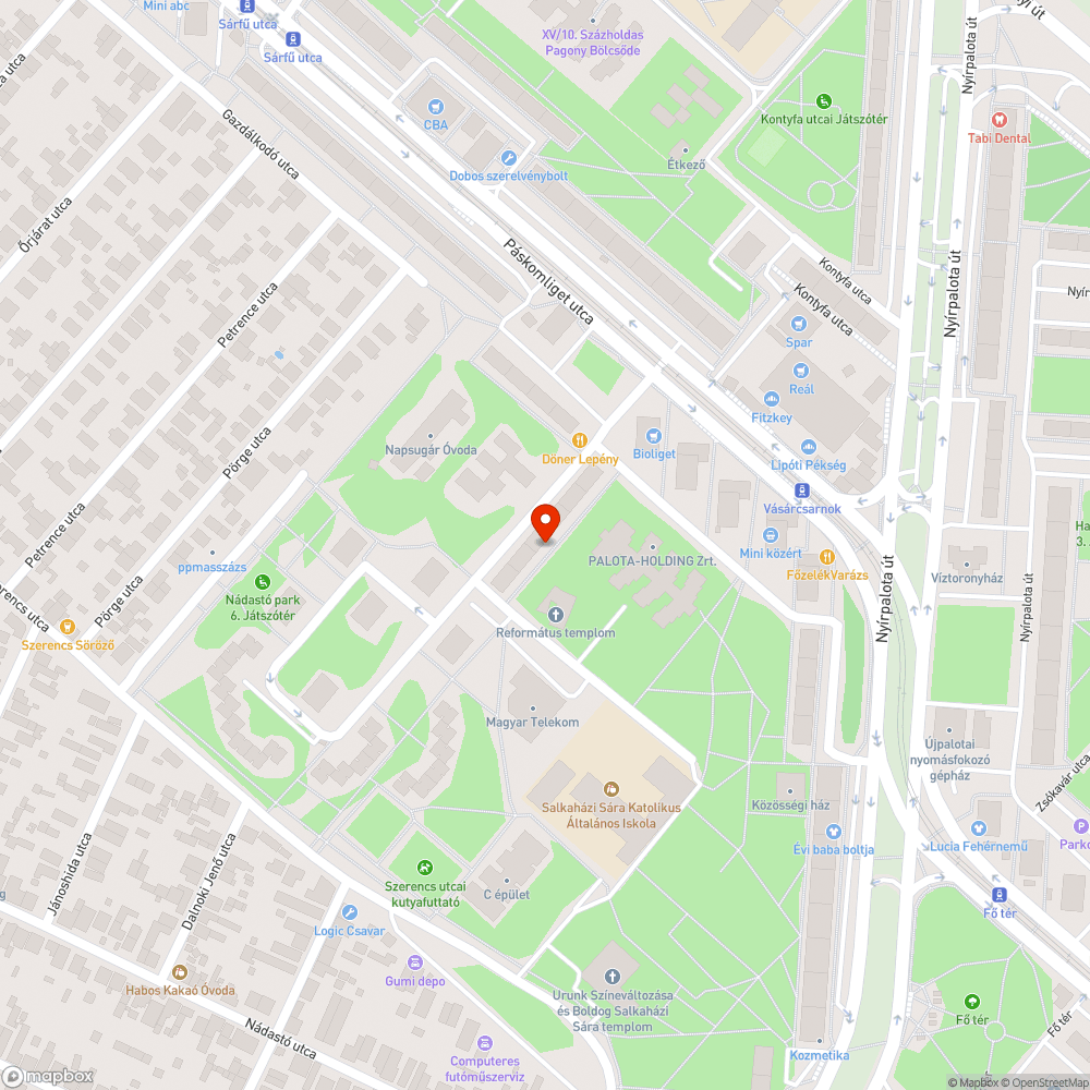 Elhagyott autó bejelentés helye