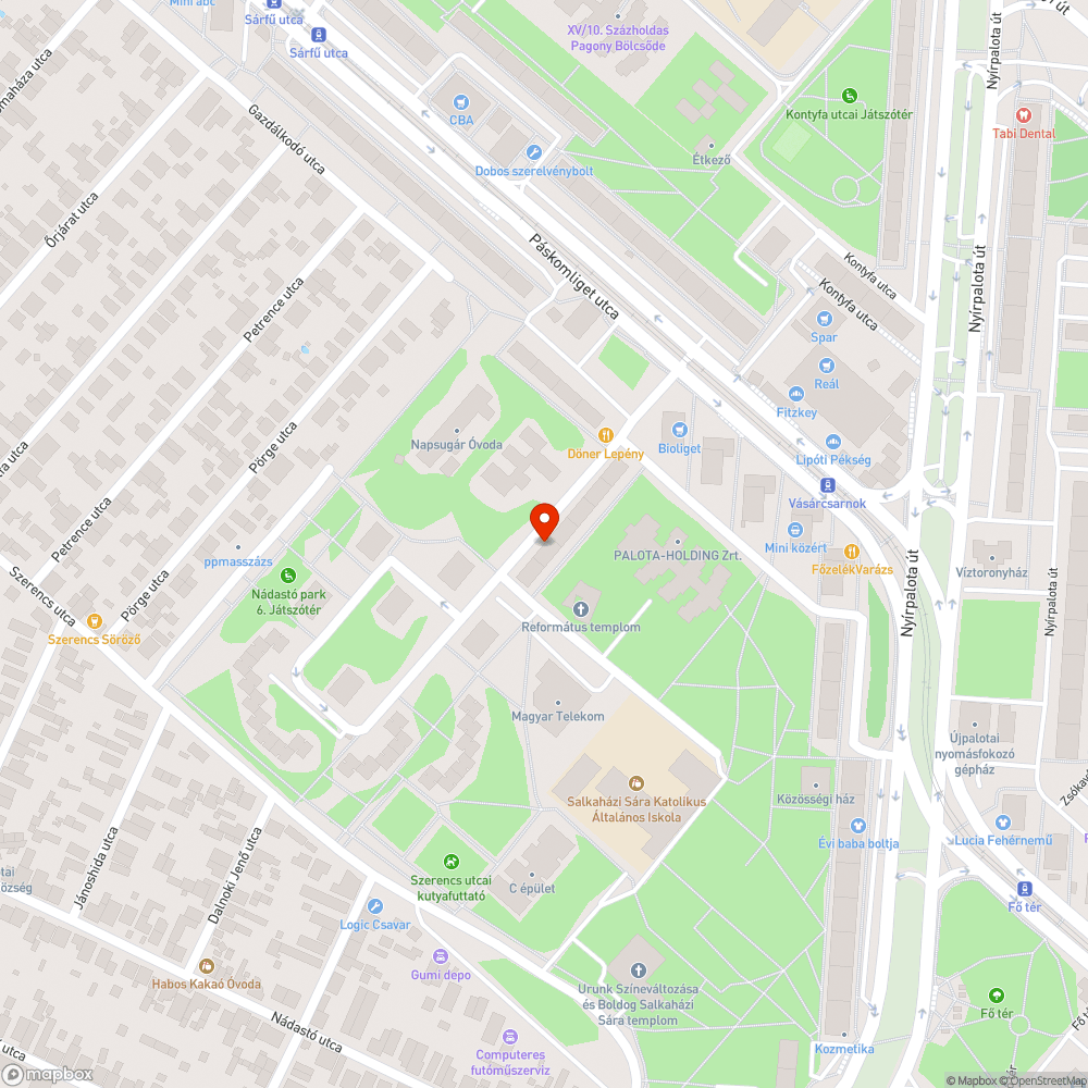 Elhagyott autó bejelentés helye