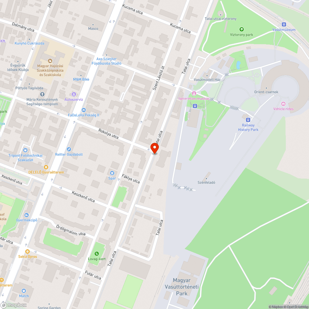 Fásult gyalogút bejelentés helye