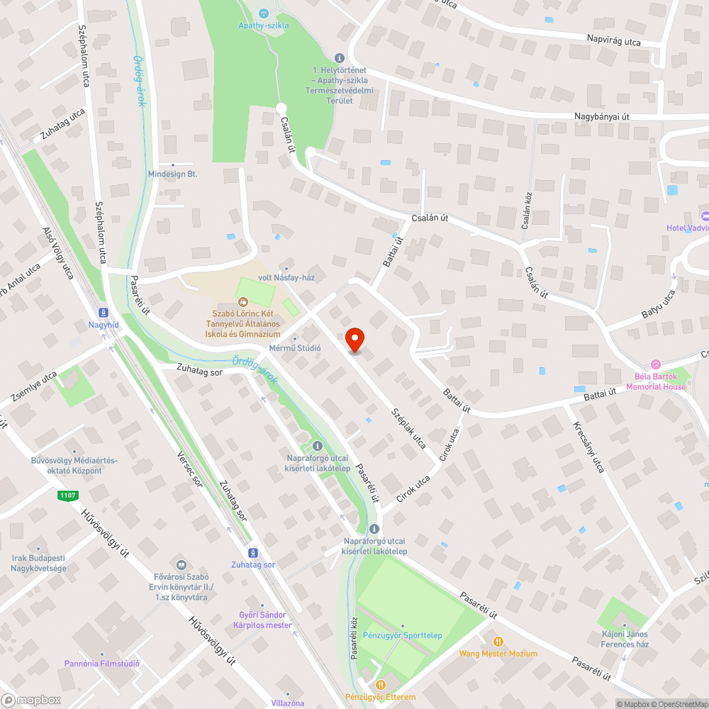 Kátyúk bejelentés helye