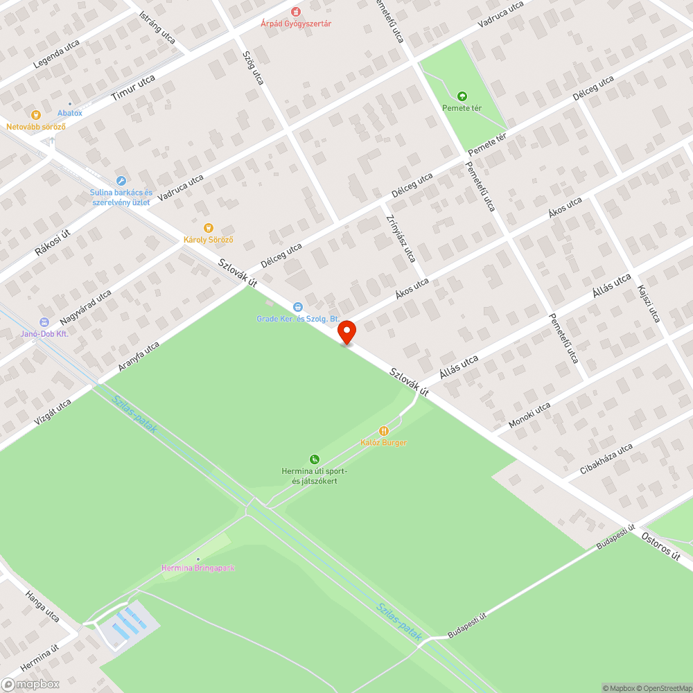 Szemét bejelentés helye