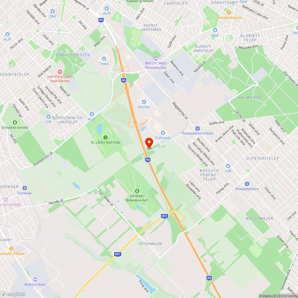 Illegális szemét a Vecsés út M5 és Pestszentimre közötti szakaszán bejelentés helye