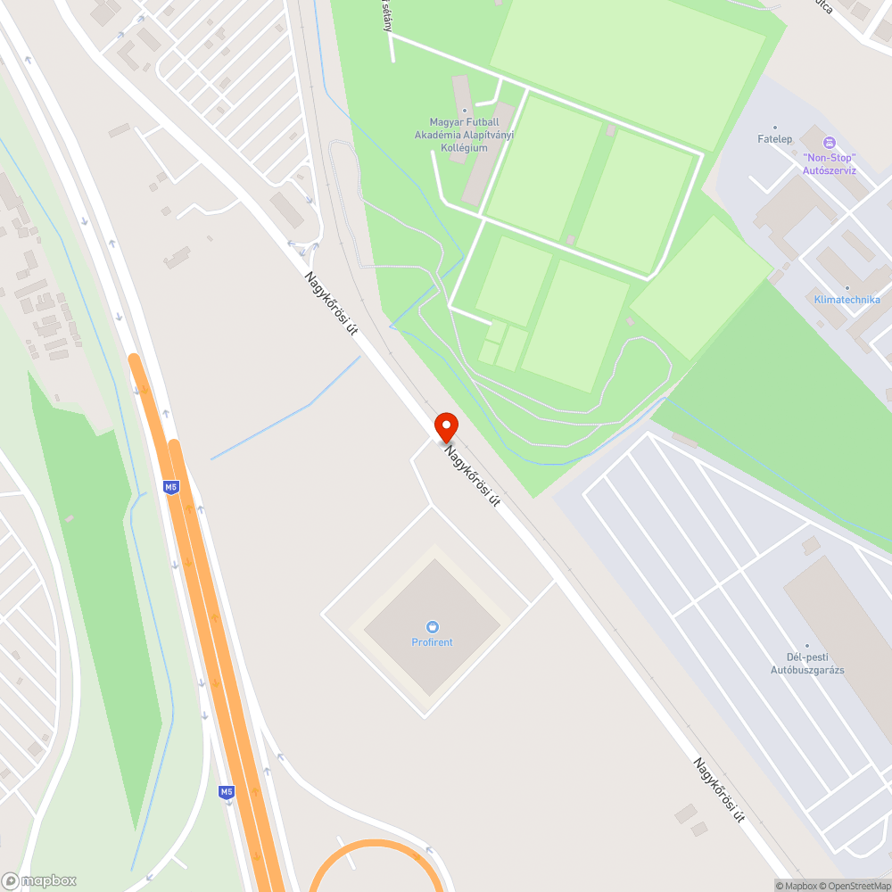 Illegális hulladék a Nagykőrösi út mentén, kb. a Honvéd fociakadémiával szemben bejelentés helye