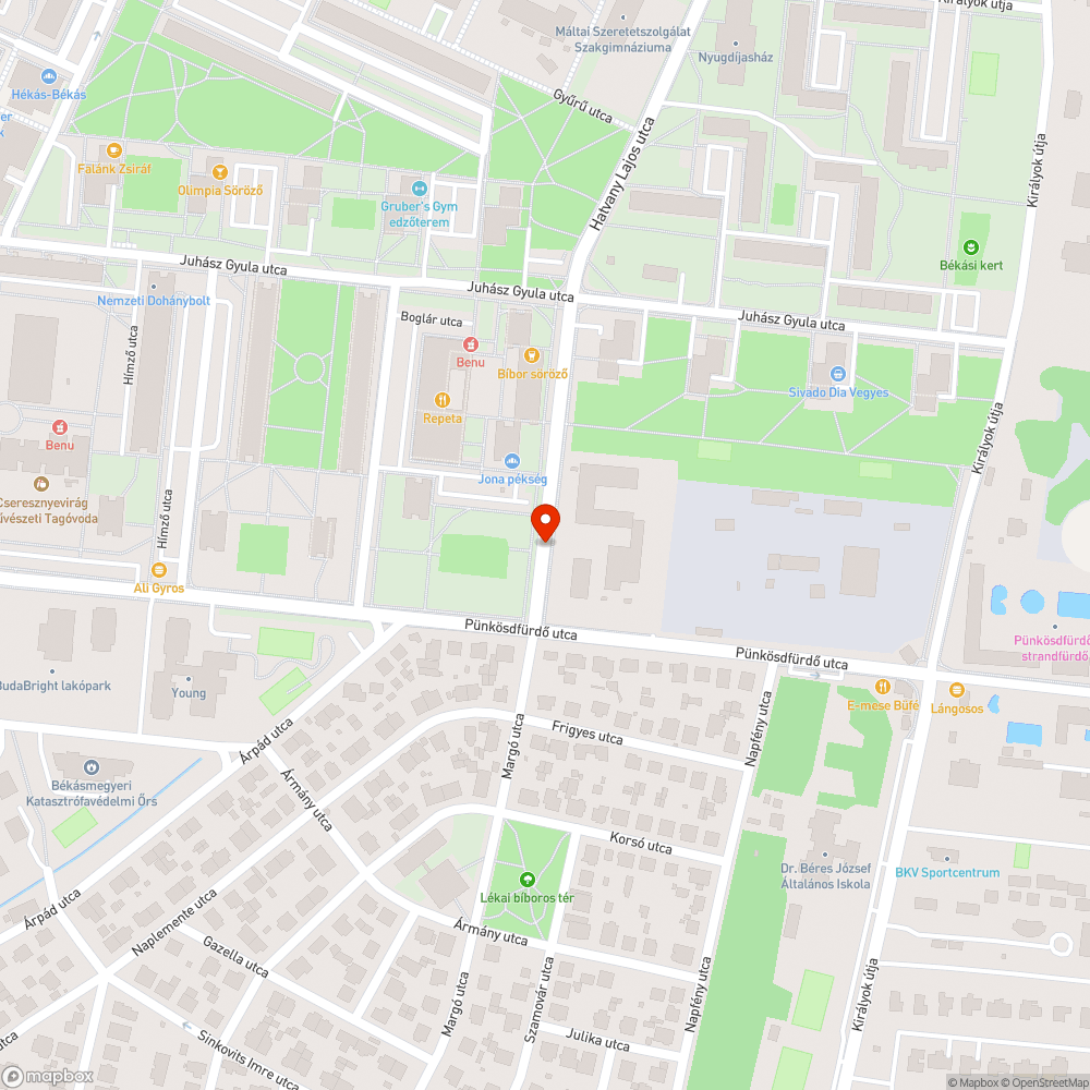 Elhagyott autó bejelentés helye