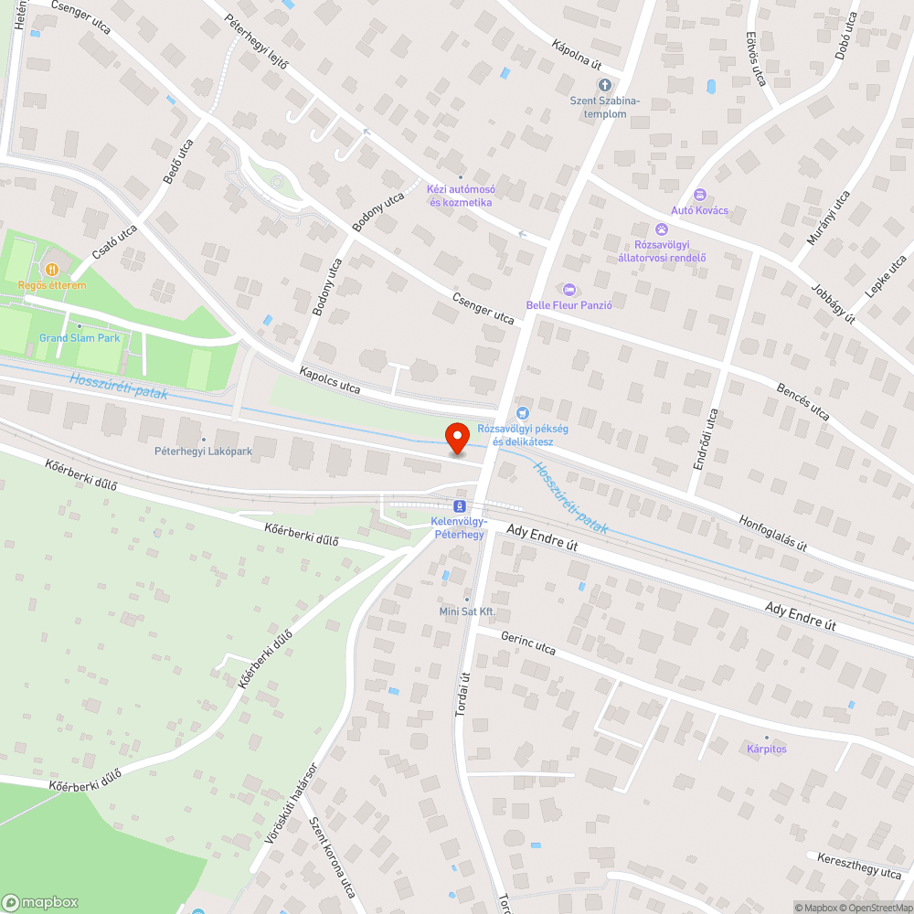 Husszúréti-patak szemetelés bejelentés helye