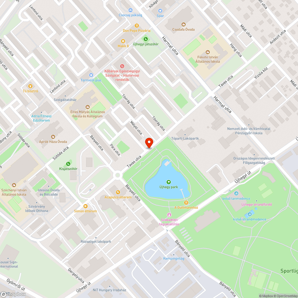 Nem világít egy lámpa a Mély-tónál bejelentés helye