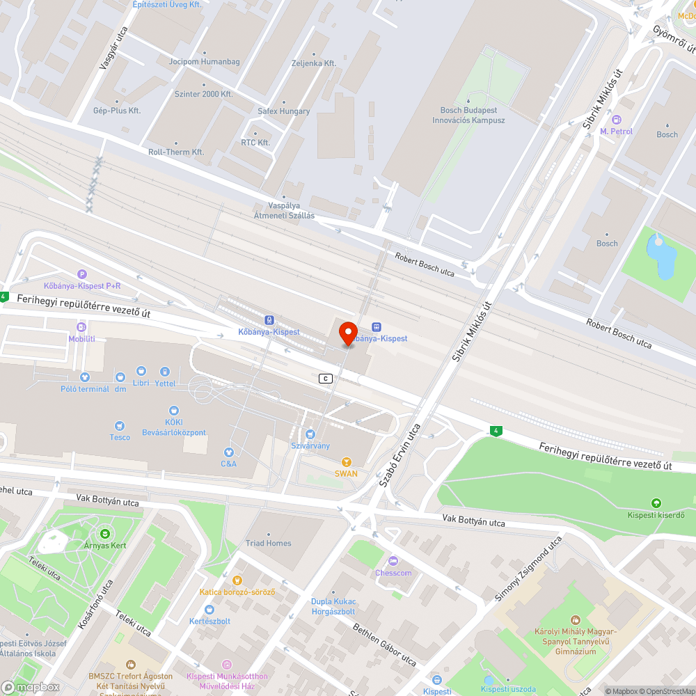 BKK jegyautomata bejelentés helye