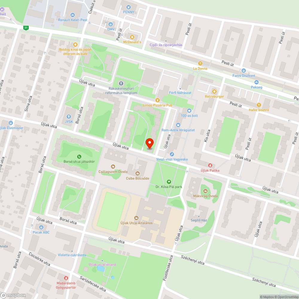 Szemét bejelentés helye