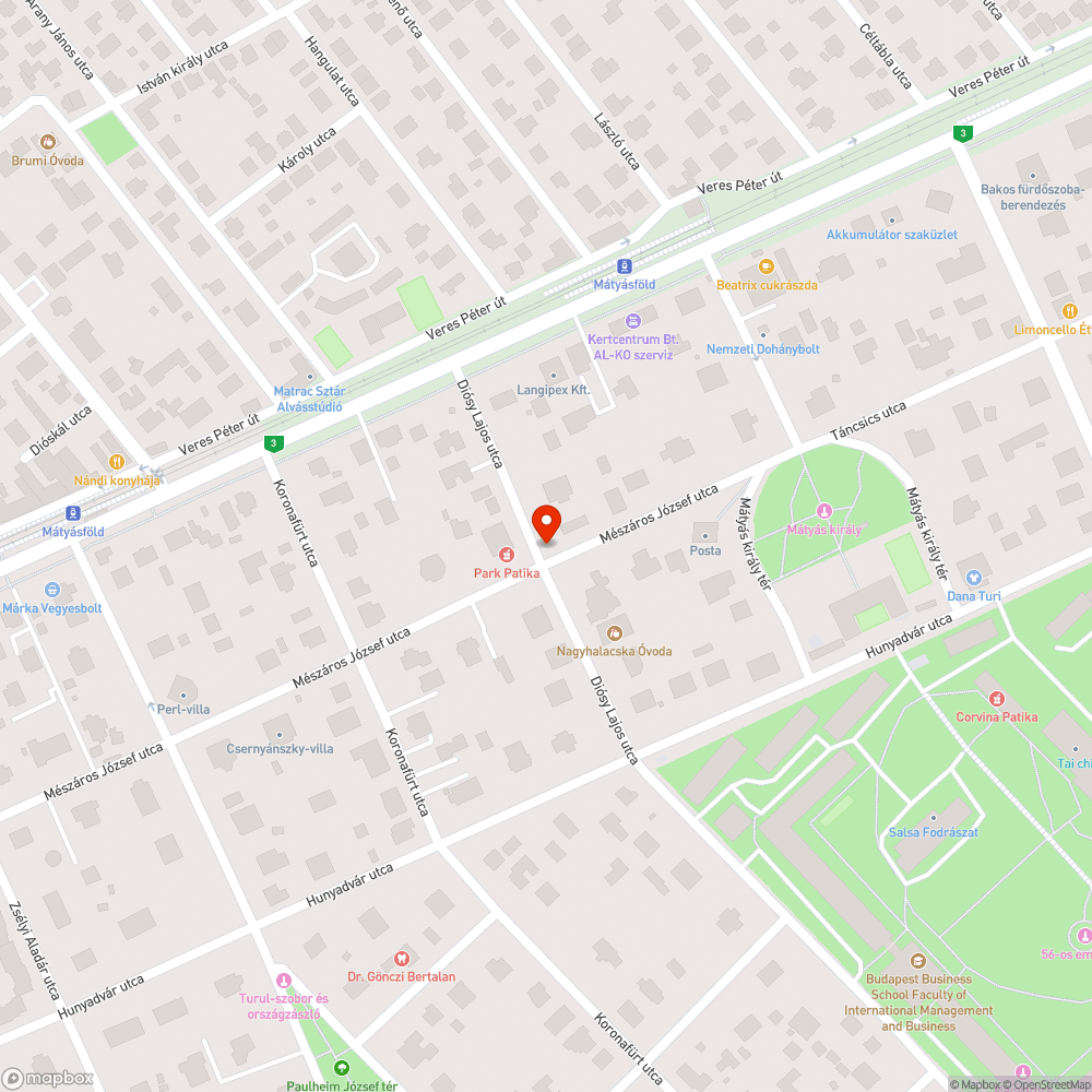 Sérült gyalogátkelő tábla bejelentés helye