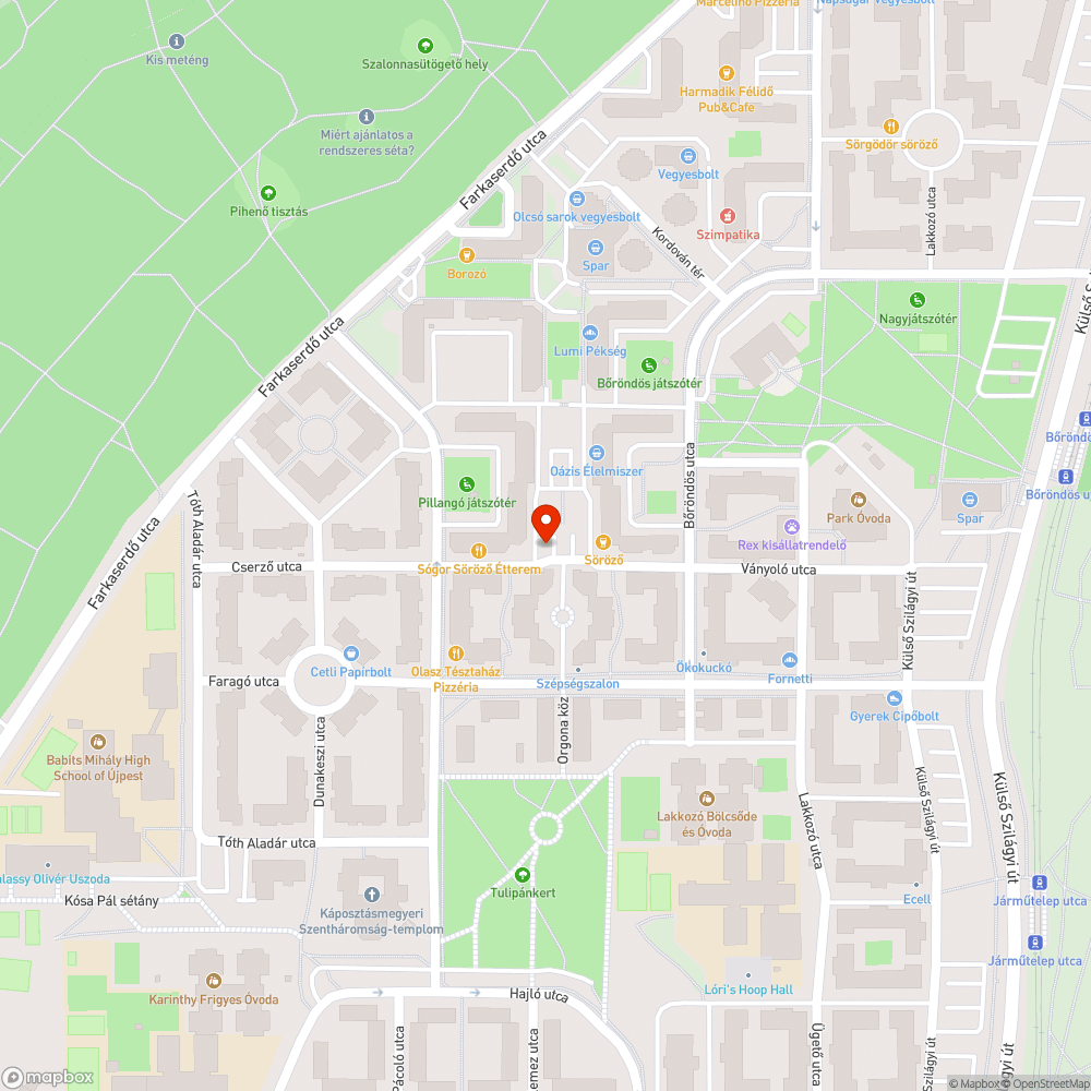 Régóta elhagyott jármű bejelentés helye