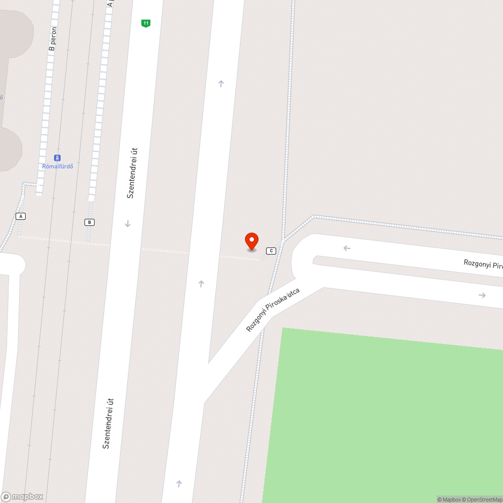 Aluljáró graffiti bejelentés helye