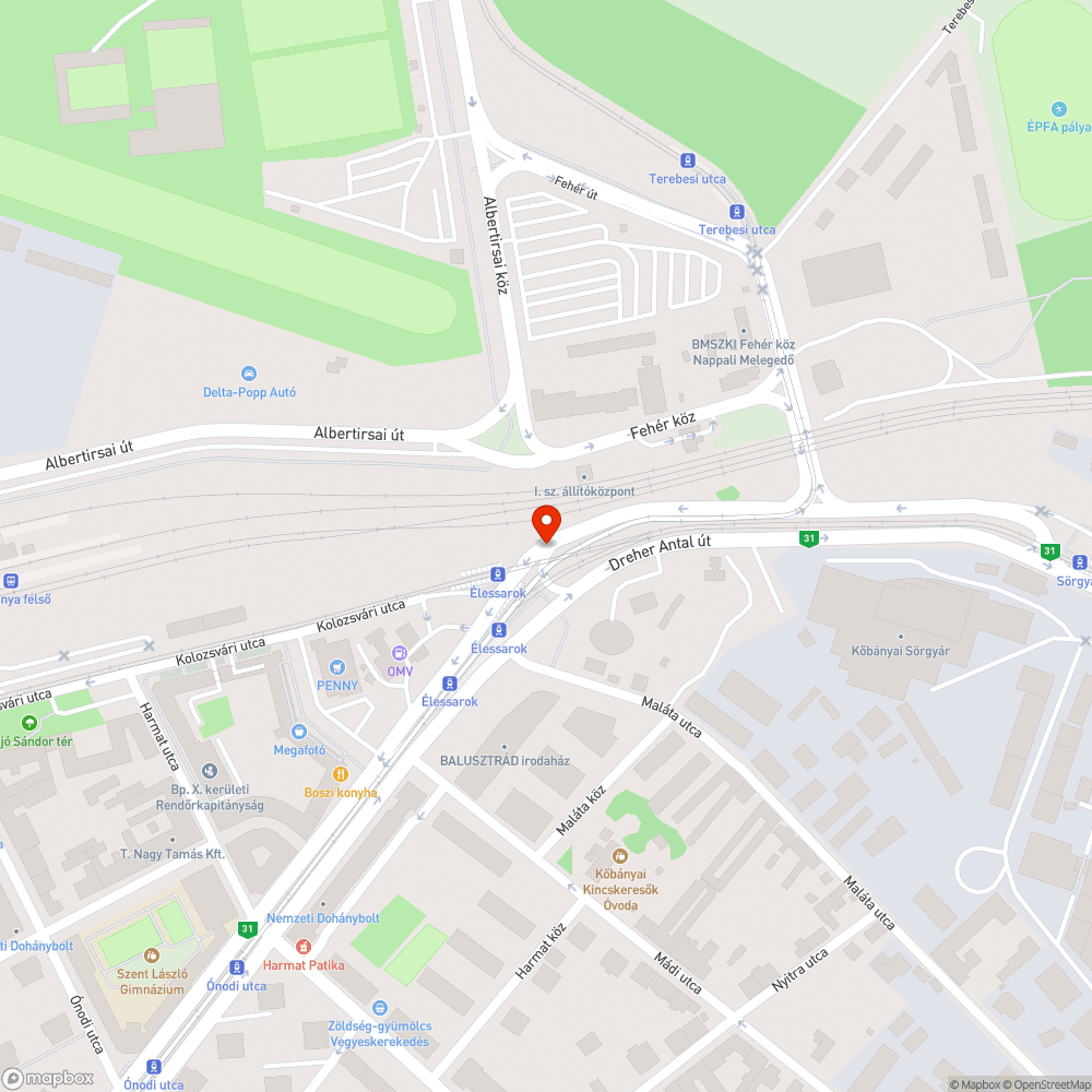 Éles fény bejelentés helye