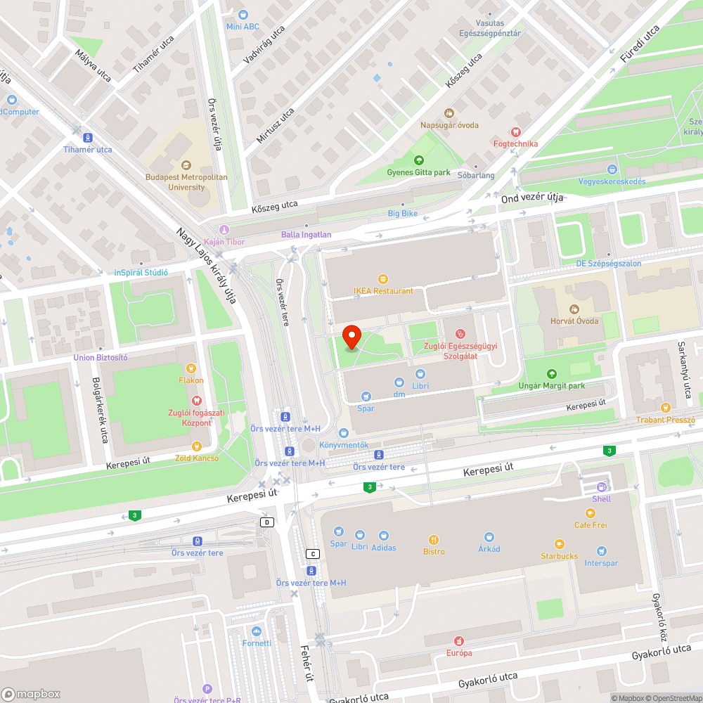 Folyóka rács bejelentés helye