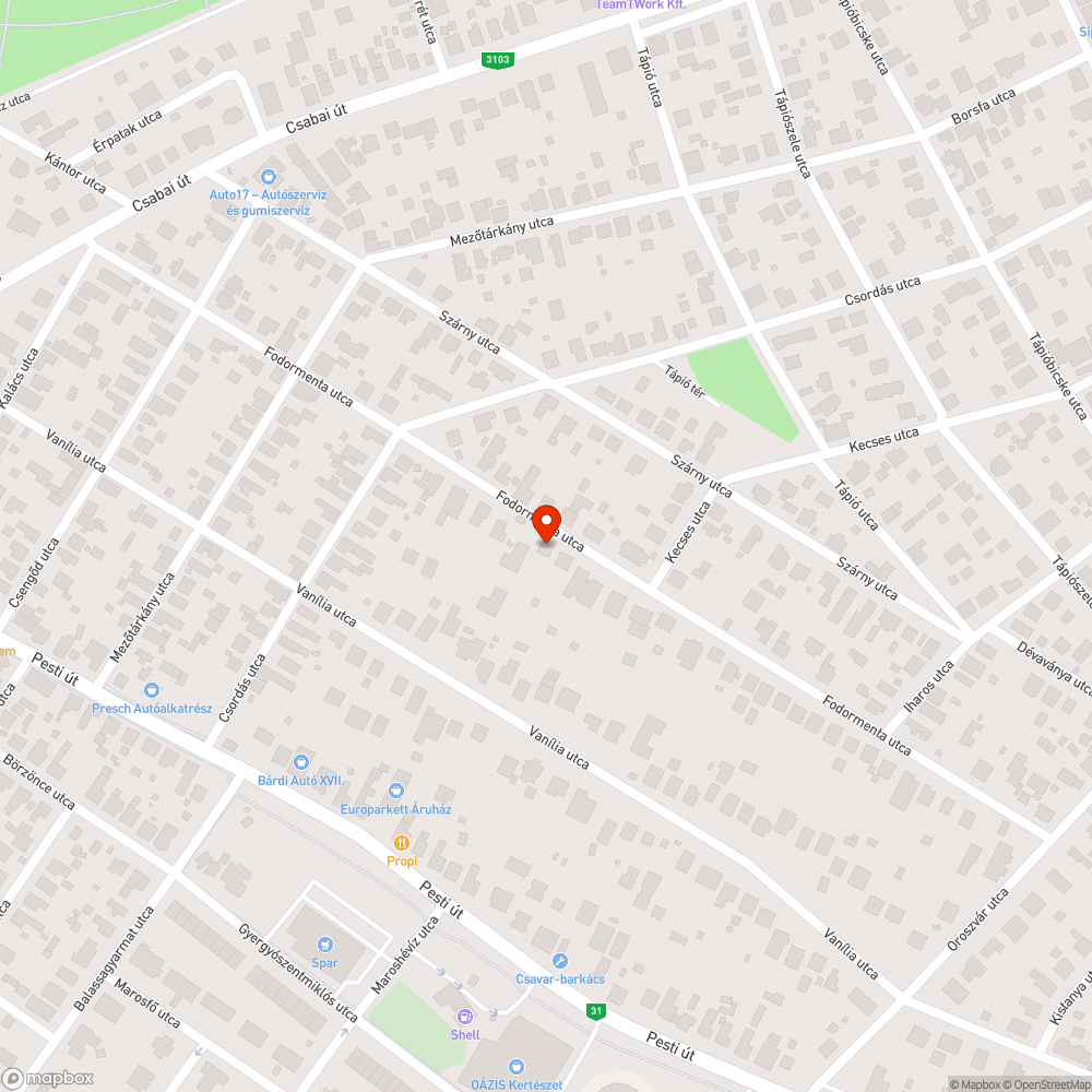 Parkolás vagy szemét bejelentés helye