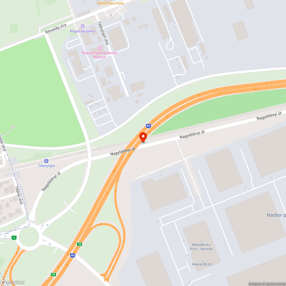 Vasútállomás és ipari park közötti gyalogos közlekedés bejelentés helye