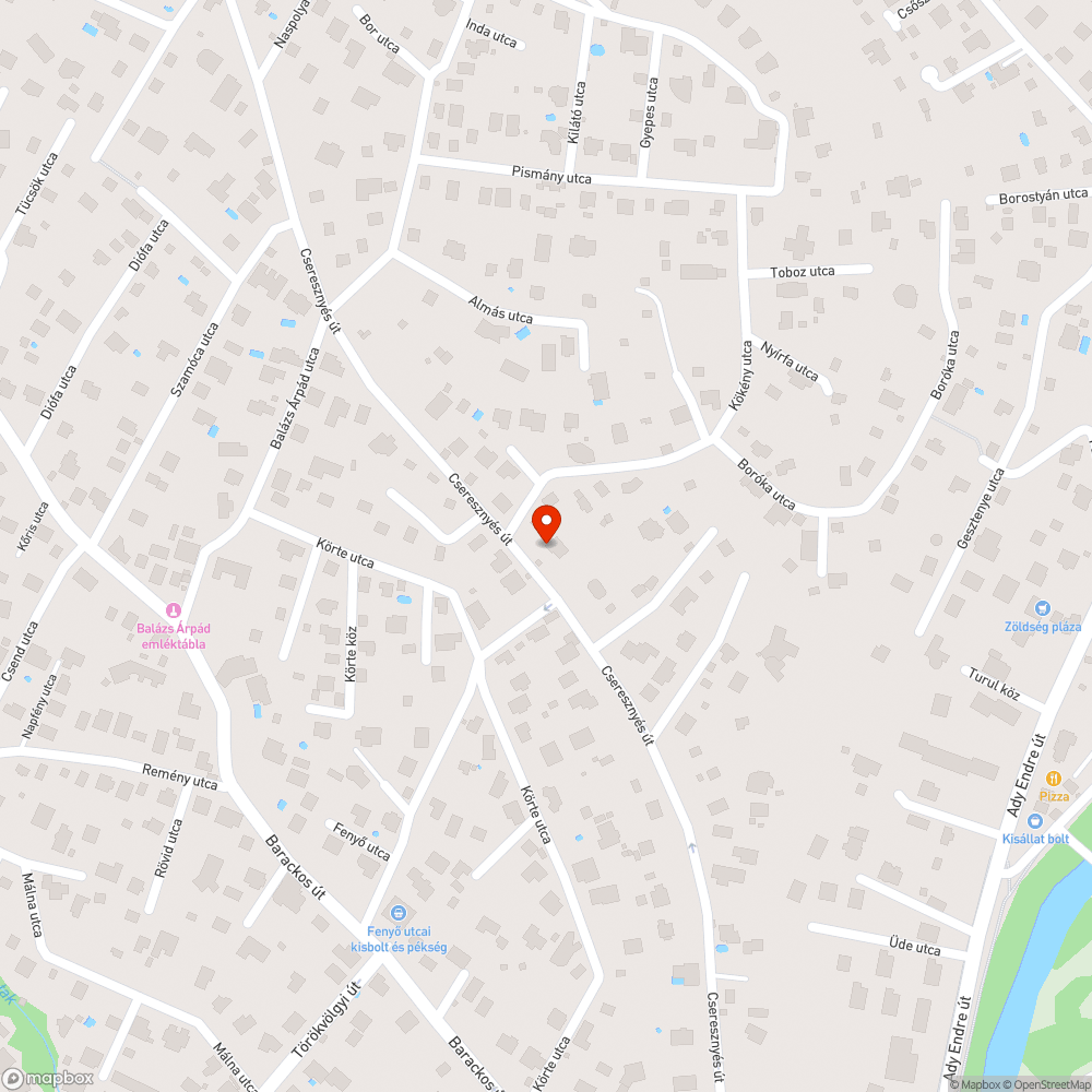 Félberhagyott közműjavítás, útszűkület bejelentés helye