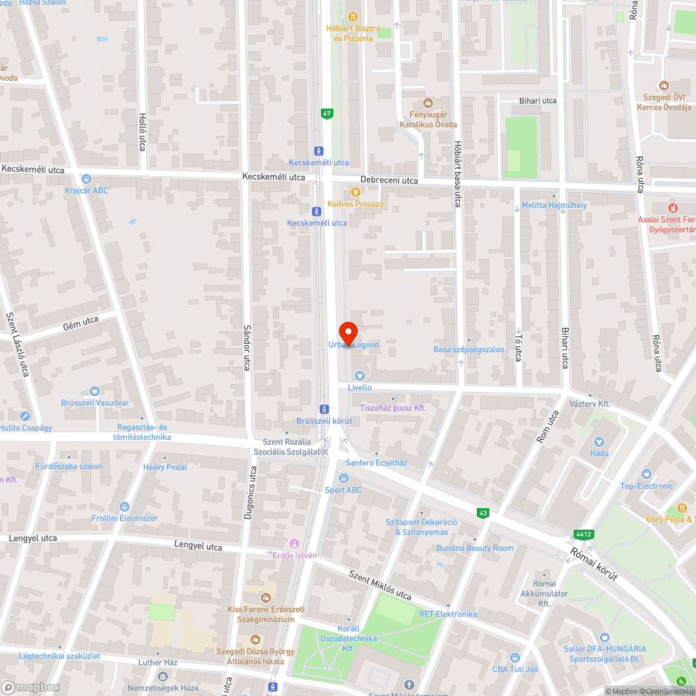 Hosszanti kátyú a kerékpárúton bejelentés helye