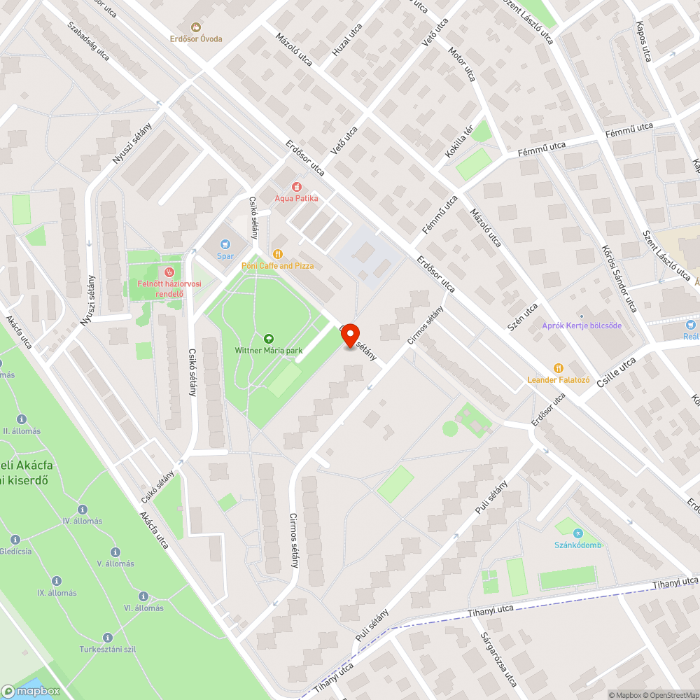 Széttört padok bejelentés helye