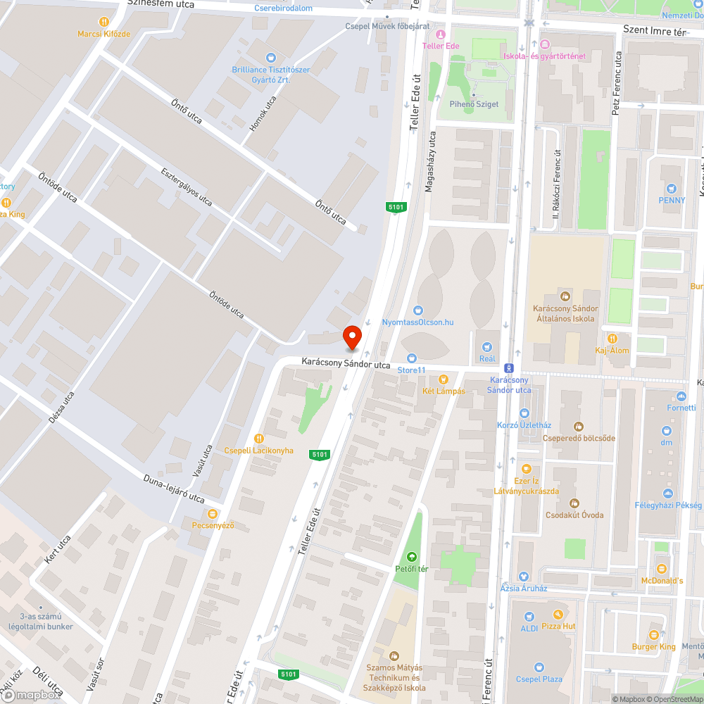 Szétesett gyalogoslámpa bejelentés helye