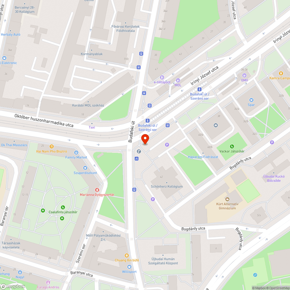 Virágtartók bejelentés helye