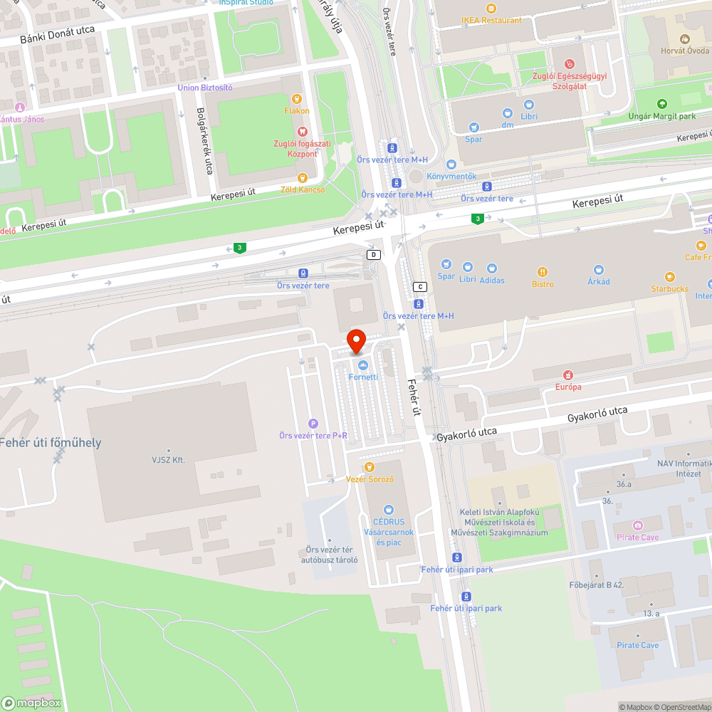 Törött ülés bejelentés helye