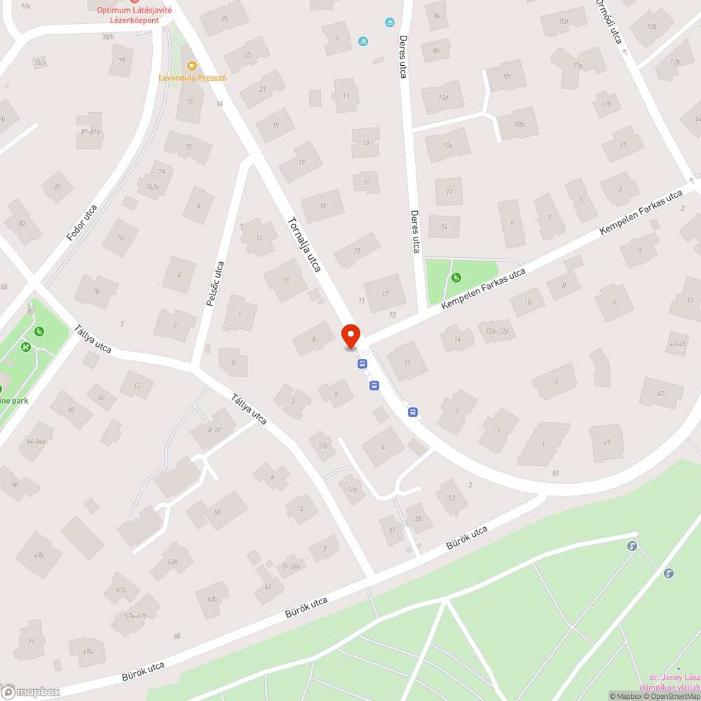 Balesetveszélyes járda a Kempelen Farkas utcai buszmegállónál bejelentés helye