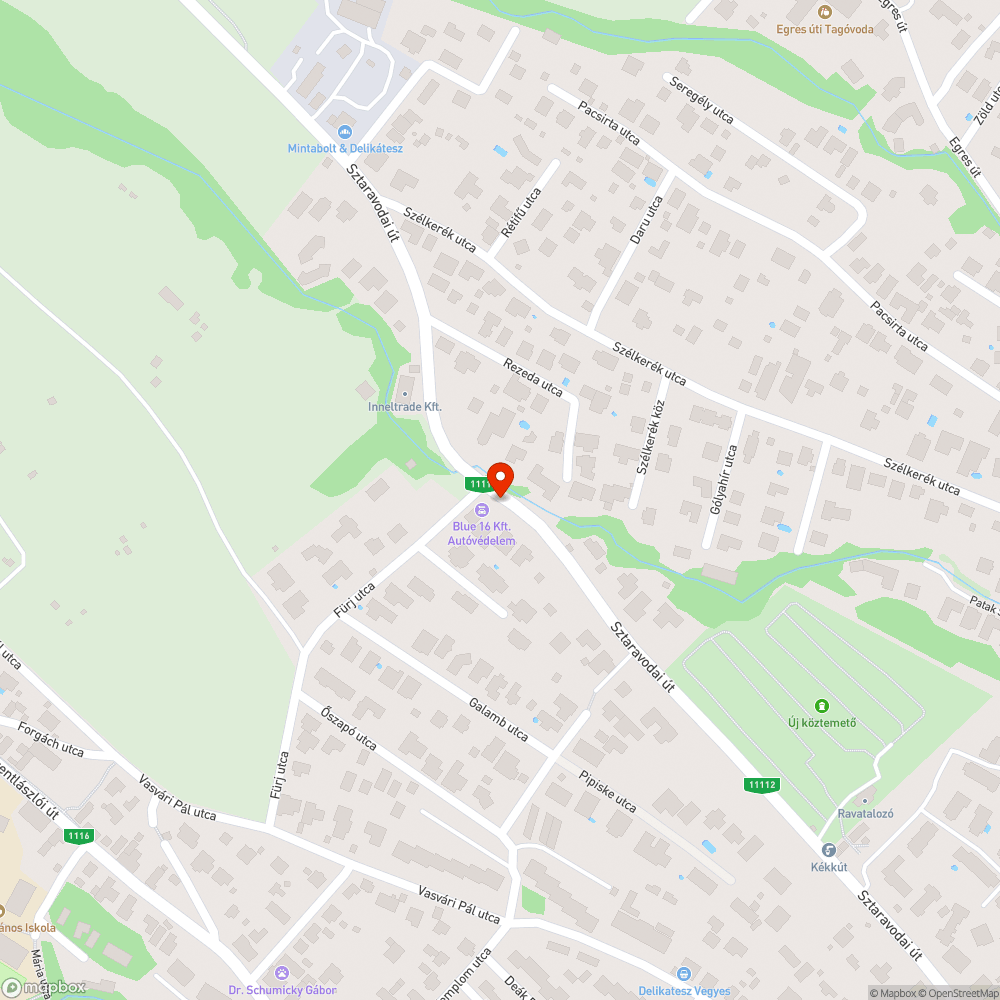 A csapadékvíz alámossa az utat bejelentés helye