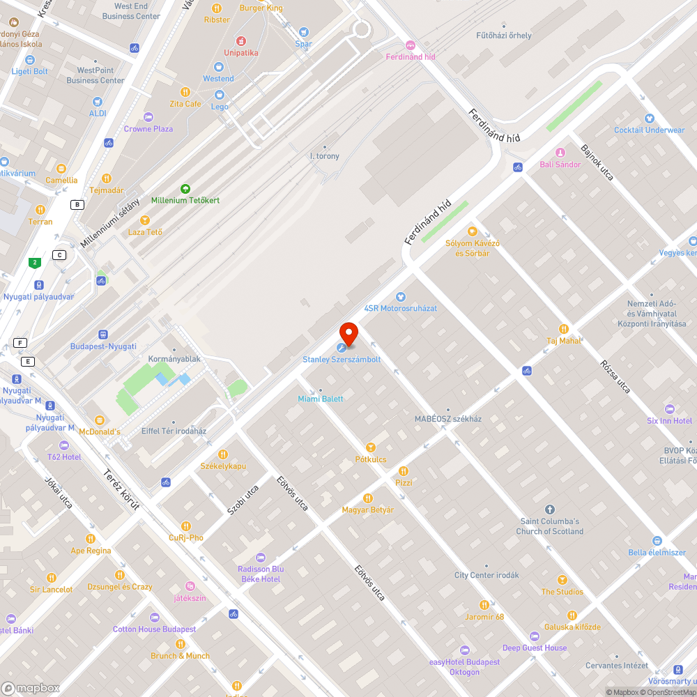 Megrongált telefonfülke bejelentés helye