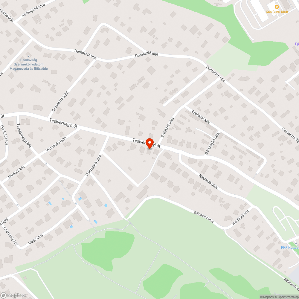 Kátyú, III. ker. Testvérhegyi út 26. bejelentés helye