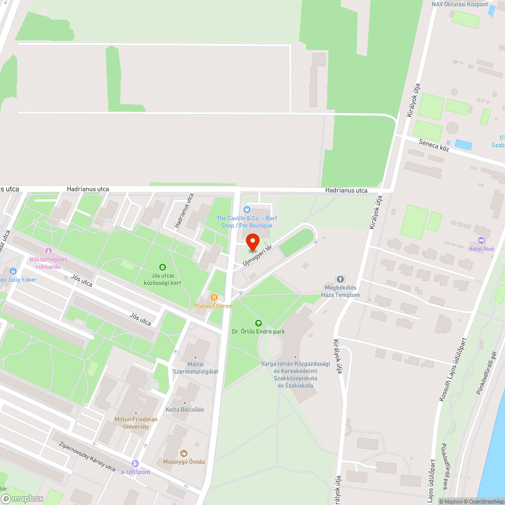 Olvashatatlan/nem aktuális utcaneveket közlő térkép az Újmegyeri téren. bejelentés helye