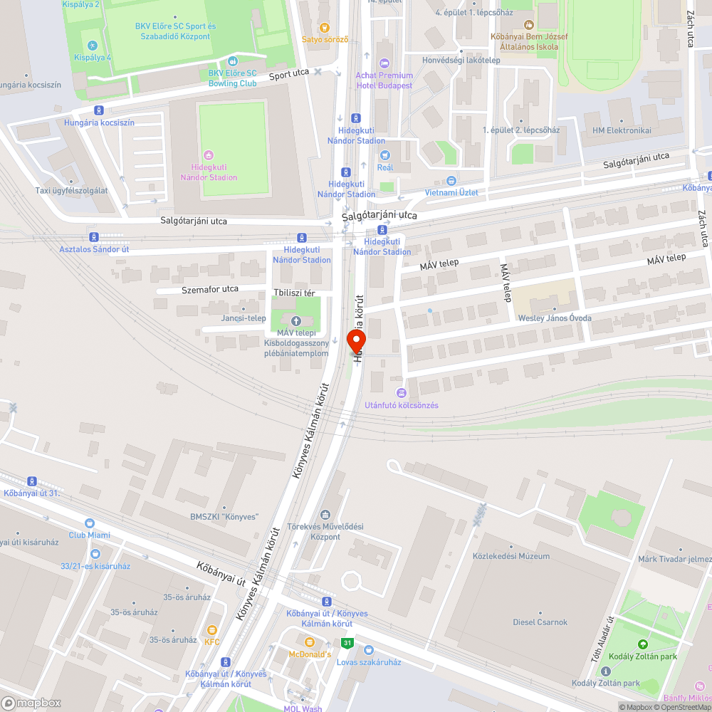 Megsűlyedt csatornafedél bejelentés helye