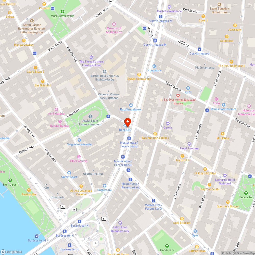 graffiti közlekedési táblán 4-6 V megálló Ferenc krt - Mester u bejelentés helye