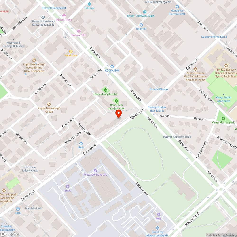 Közterületen hagyott építési törmelék bejelentés helye