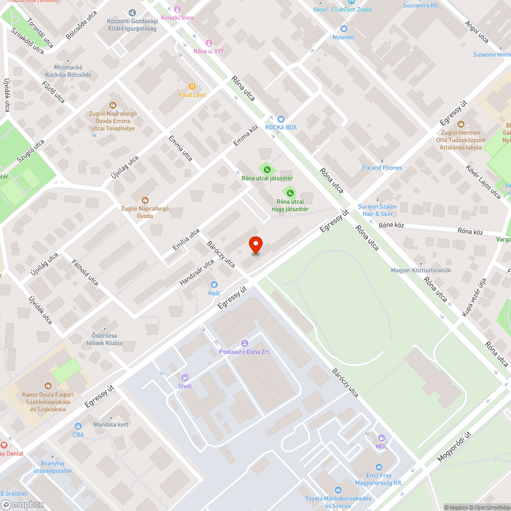 Nehezen megközelíthető parkoló bejelentés helye