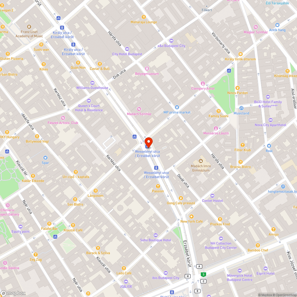 Firkás tábla (Wesselényi utca) bejelentés helye