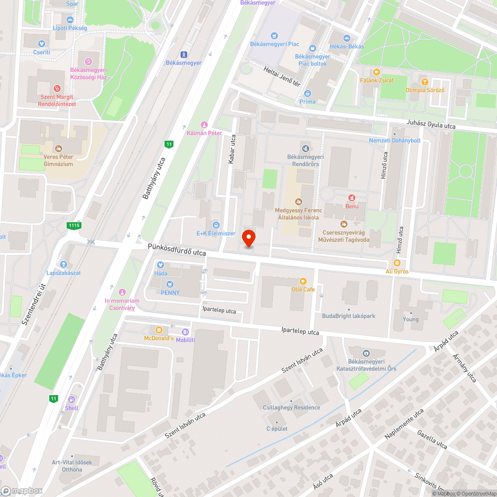 Kiégett neon bejelentés helye