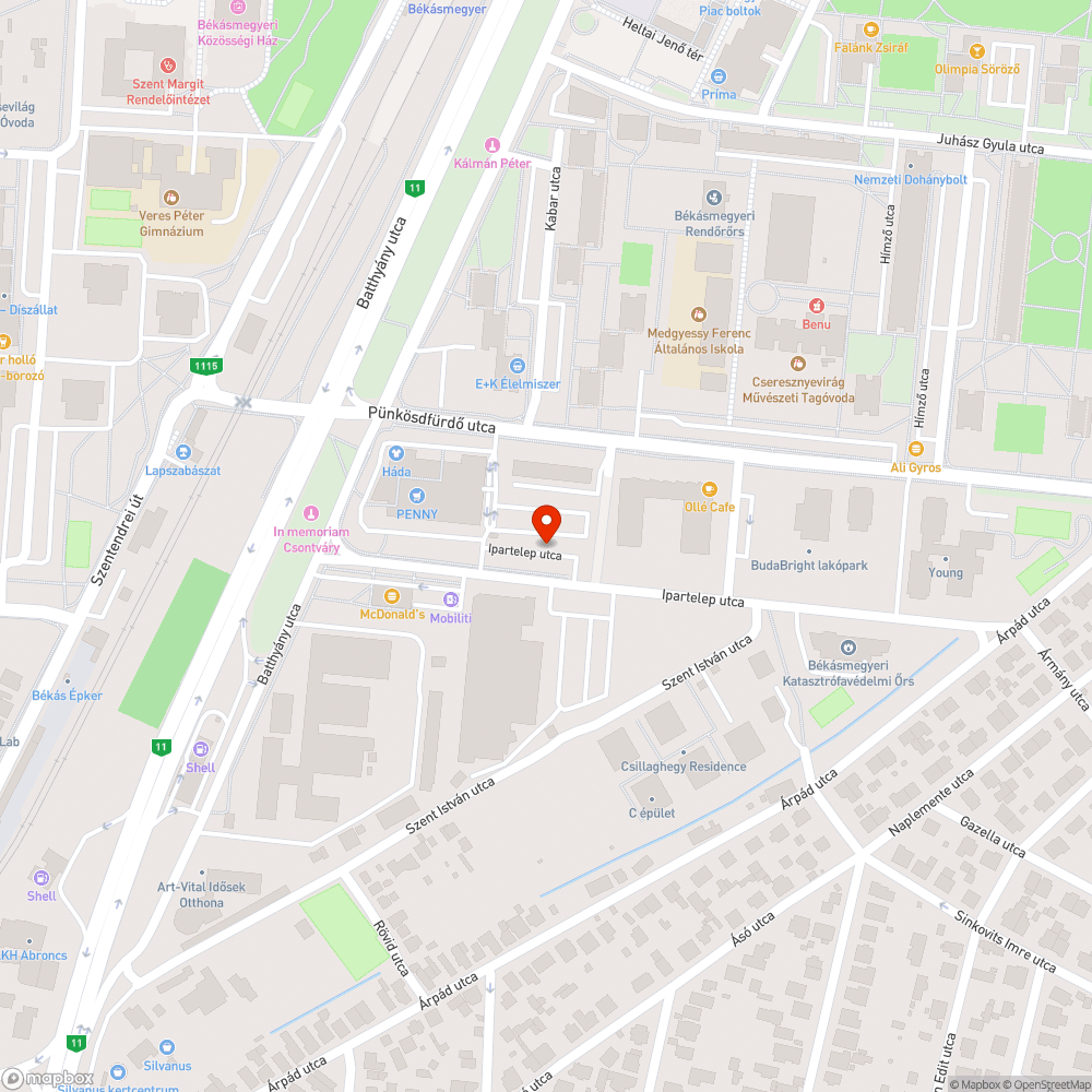 Sötét parkoló bejelentés helye