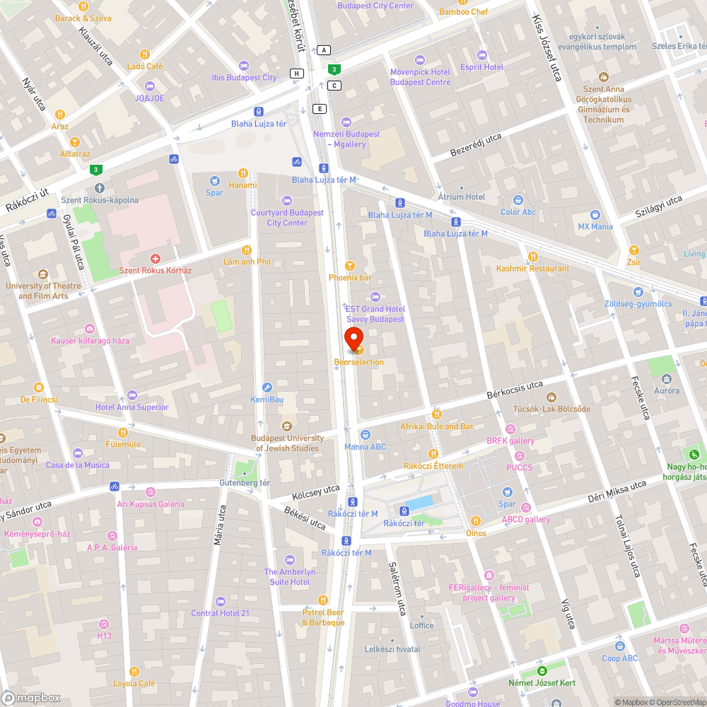 Oszlásnak indult kopóréteg a József körút 22 előtti fedlapon bejelentés helye