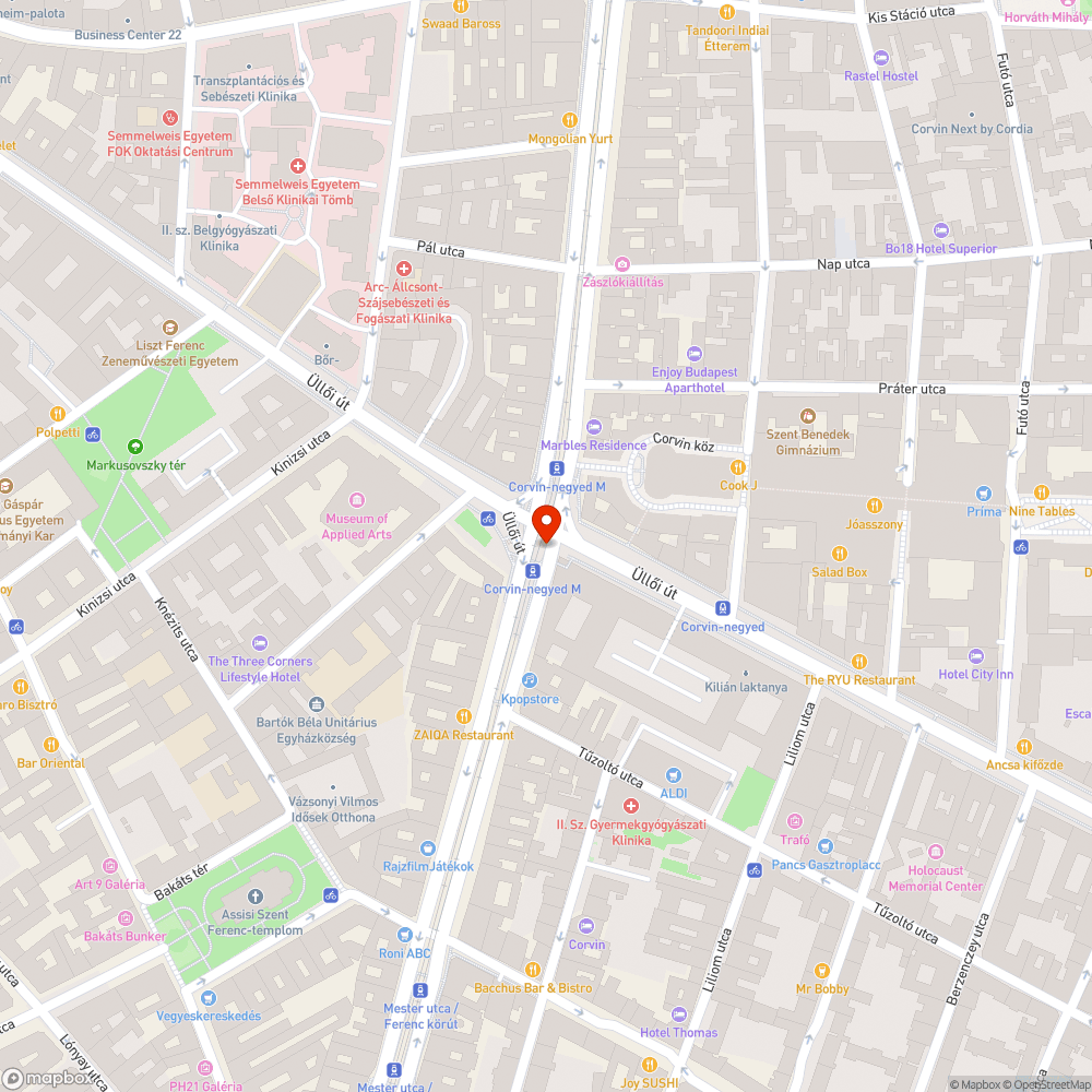 Eldugult rácsos folyóka a Corvin negyed aluljáróban bejelentés helye