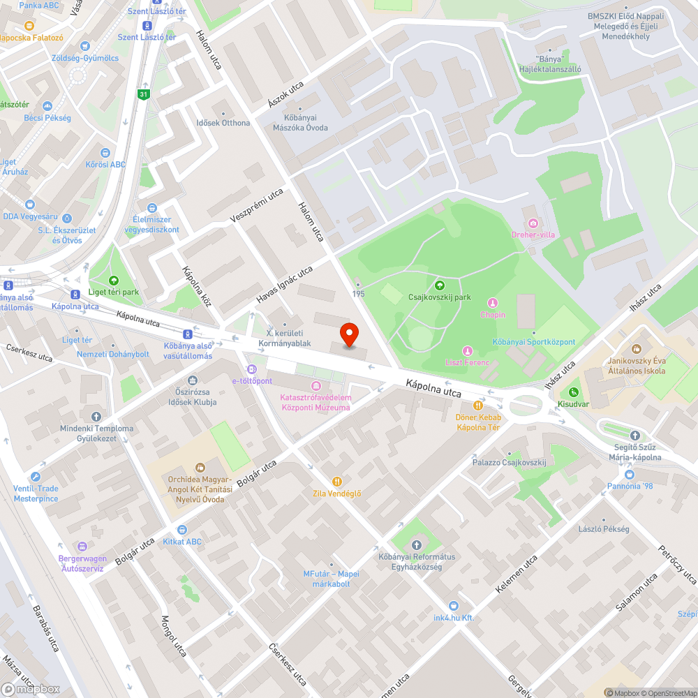 Lyukas fedlap bejelentés helye