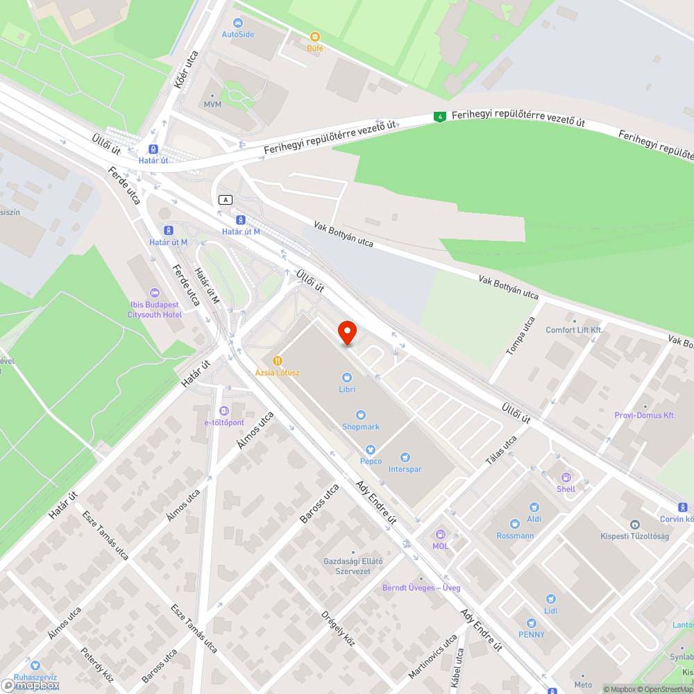 Vakító reklámok az épület falán bejelentés helye