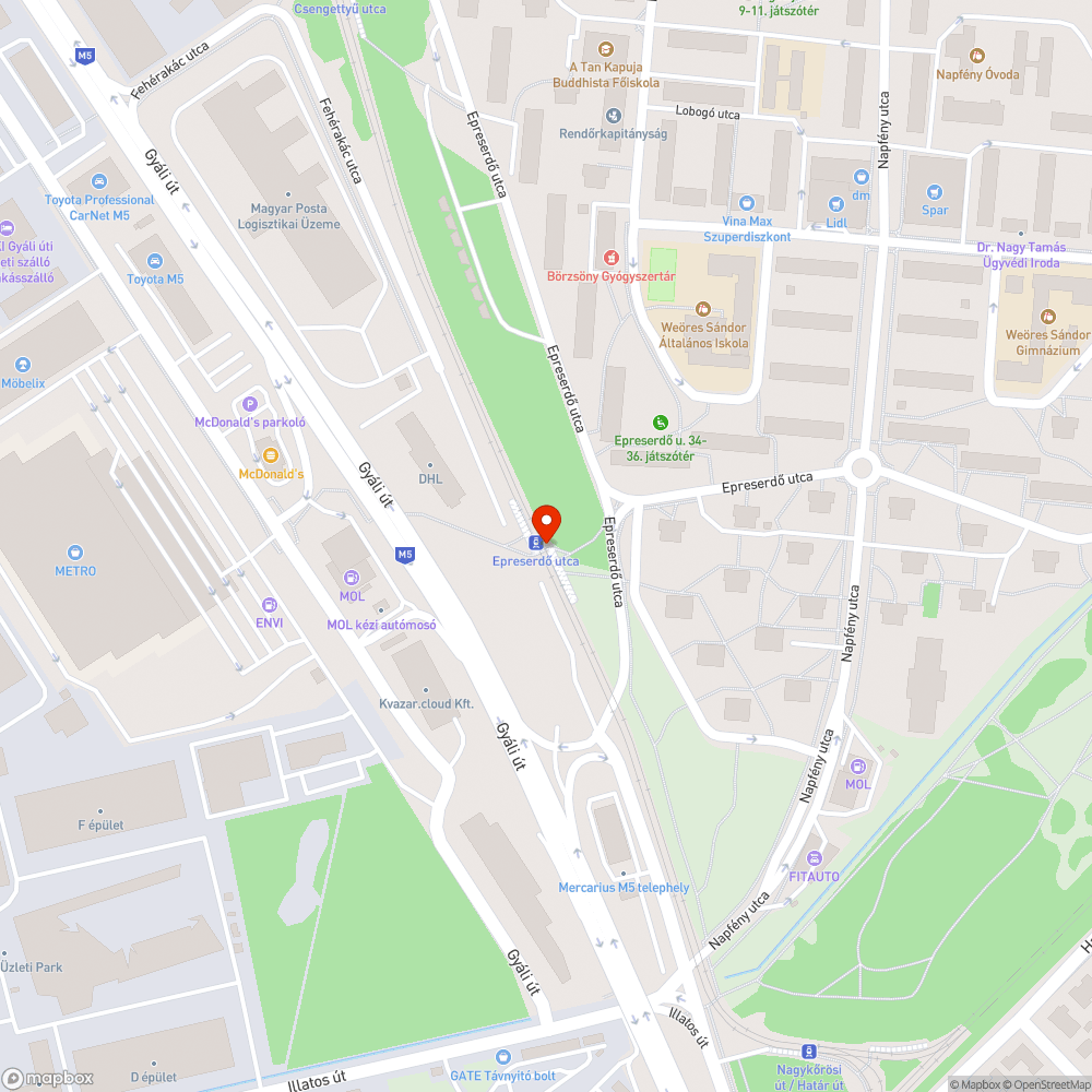 Graffiti bejelentés helye