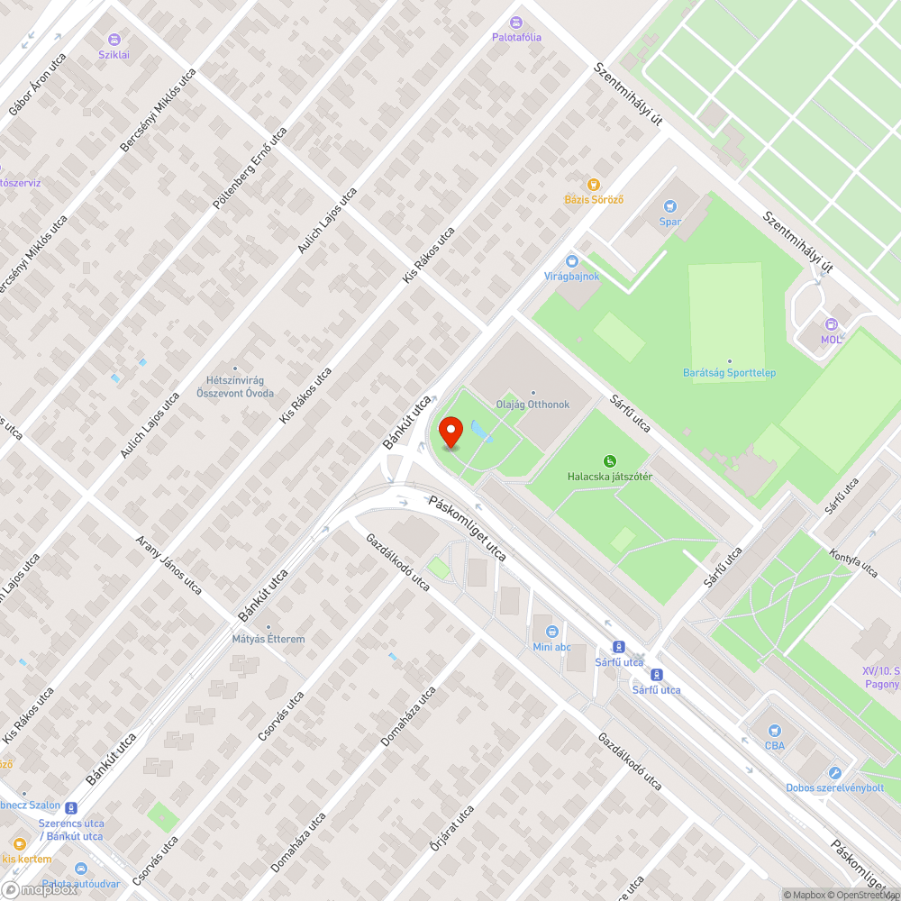 Kátyúszörny bejelentés helye