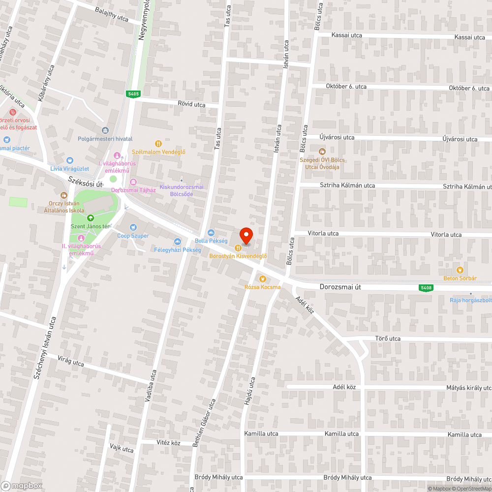 Hibás járdaszakasz Dorozsmán bejelentés helye