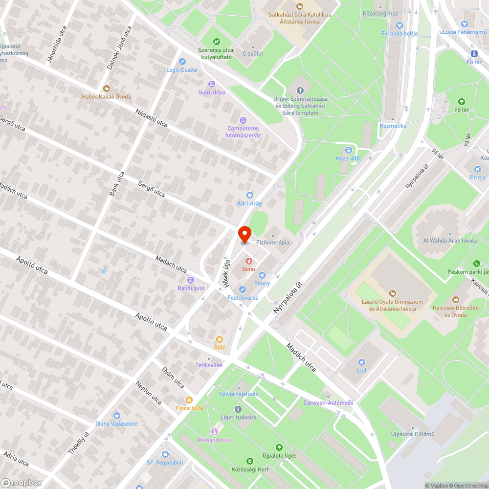 Elhagyott Tata bejelentés helye