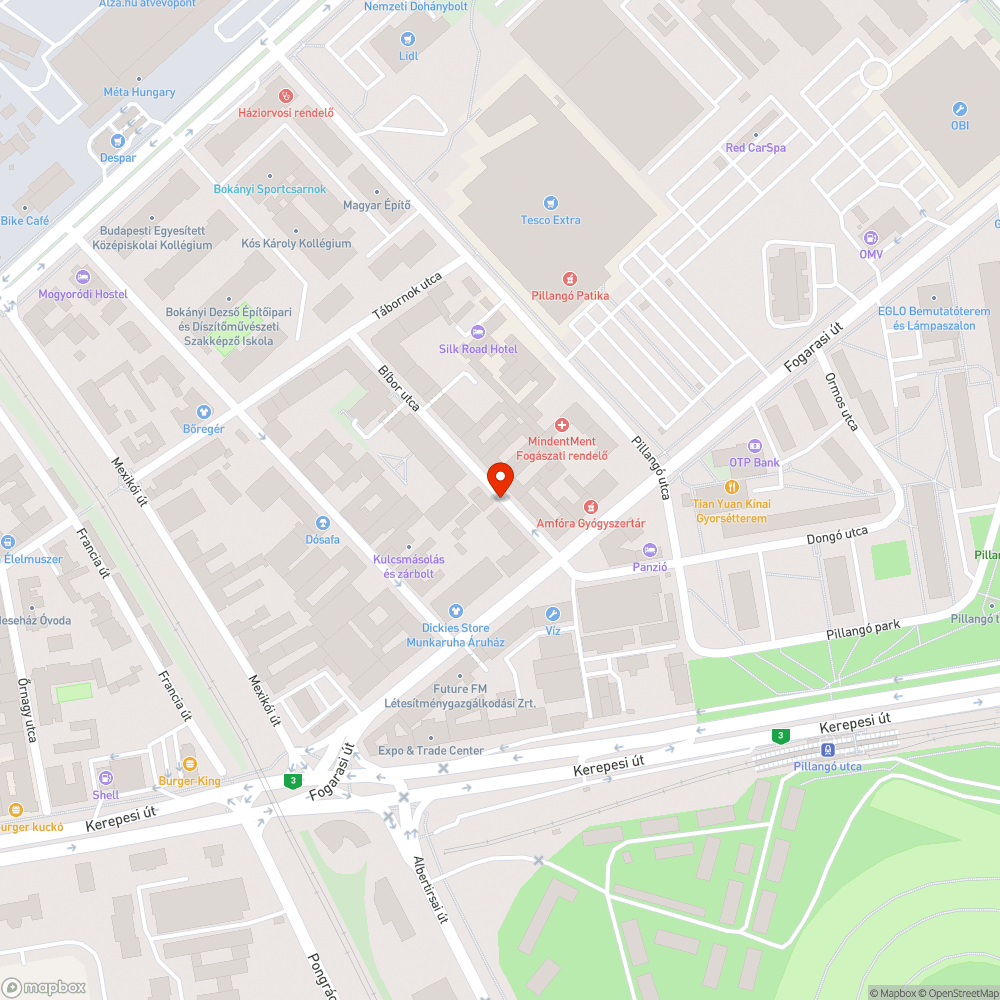 Elhagyott bevásárlókocsik bejelentés helye