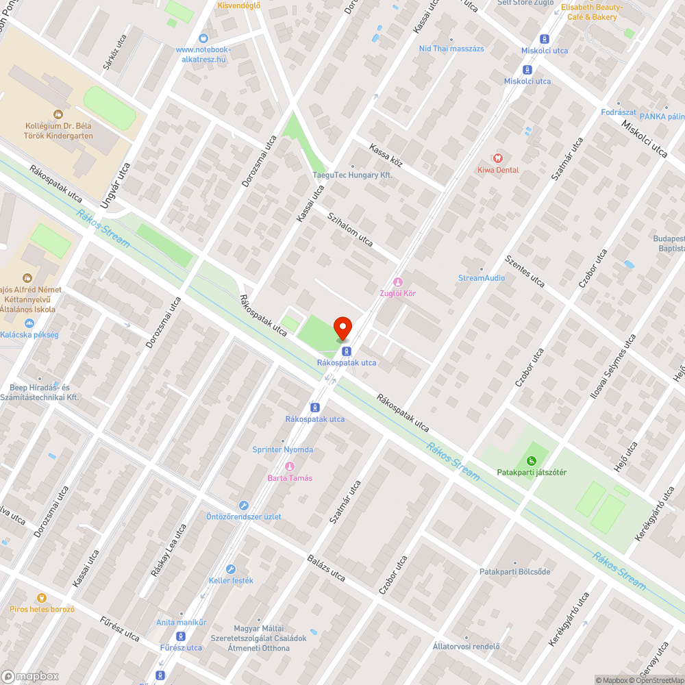 Veszélyes megálló bejelentés helye