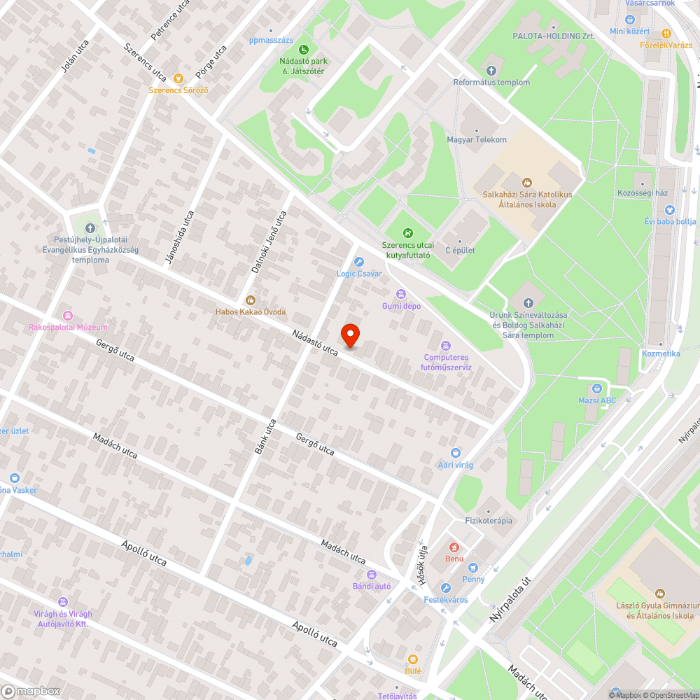 Kiszáradt fa bejelentés helye